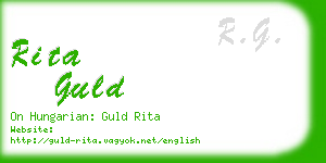 rita guld business card